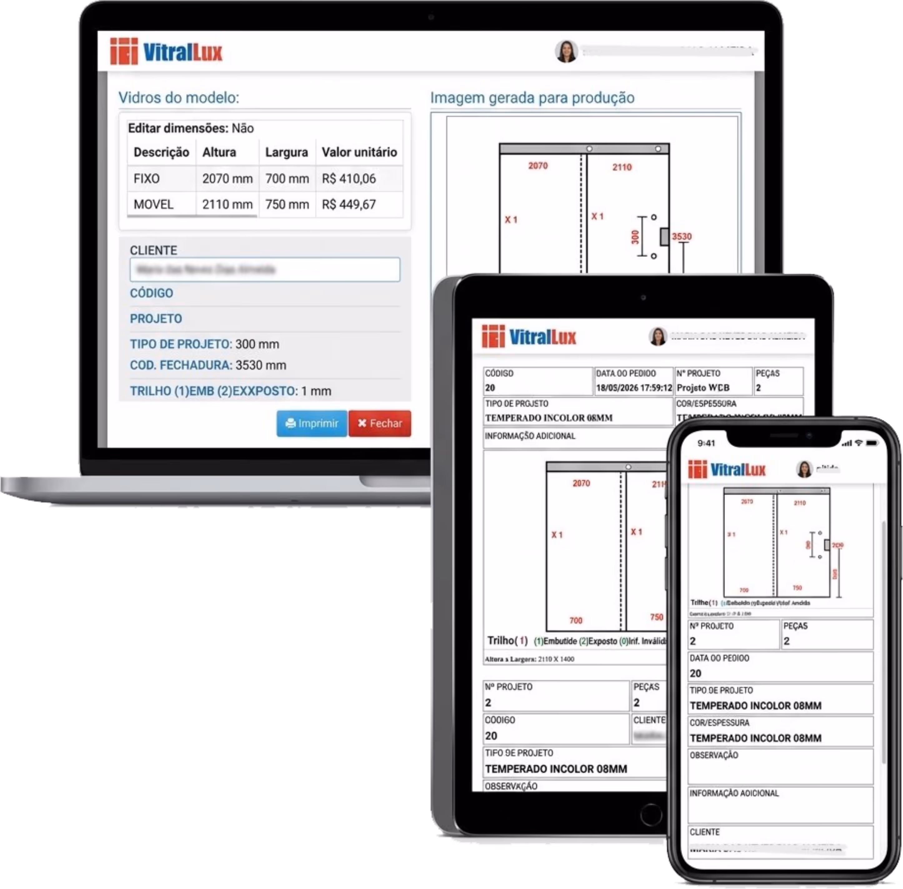 e-VidroFácil Web - Sistema de pedidos online